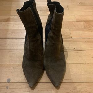 Marc Fisher Suede Olive Booties